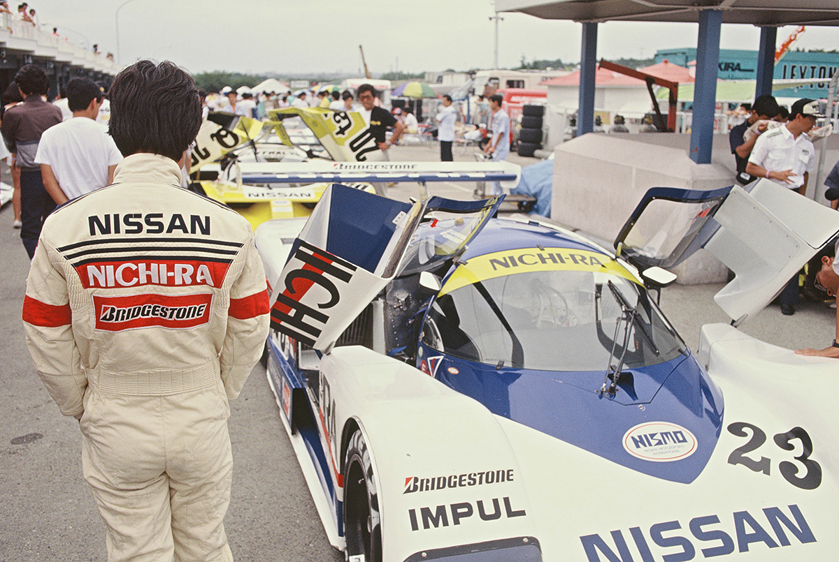 #23 secured the pole position, but retired after 9 laps in the final due to clutch trouble. Nichira later became Calsonic.