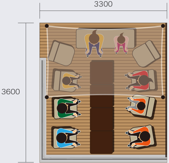 XL (With Shade) / 8–10 People