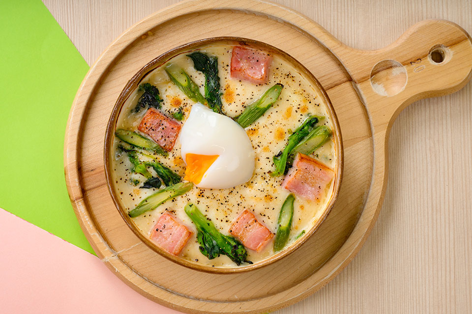 Creamy Doria with Soft-Boiled Egg and Spring Vegetables