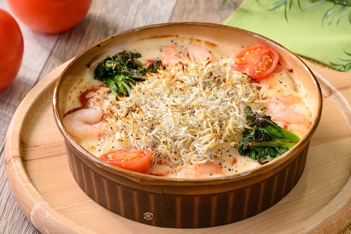 Creamy Doria with Whitebait and Shrimp