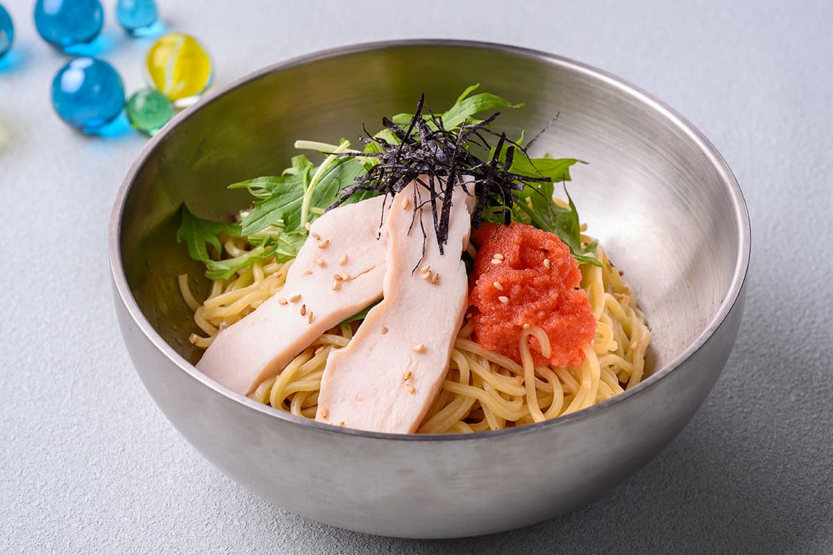 Chilled Yuzu Salt and Spicy Cod Roe Mixed Soba