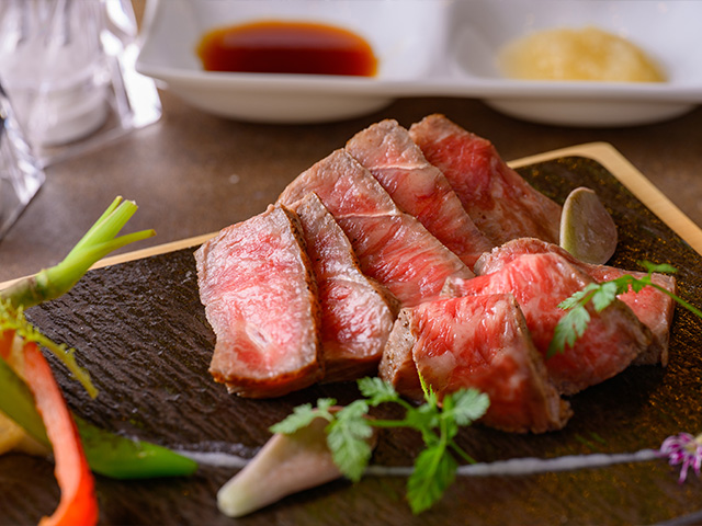 Main Dish of Black Wagyu Beef