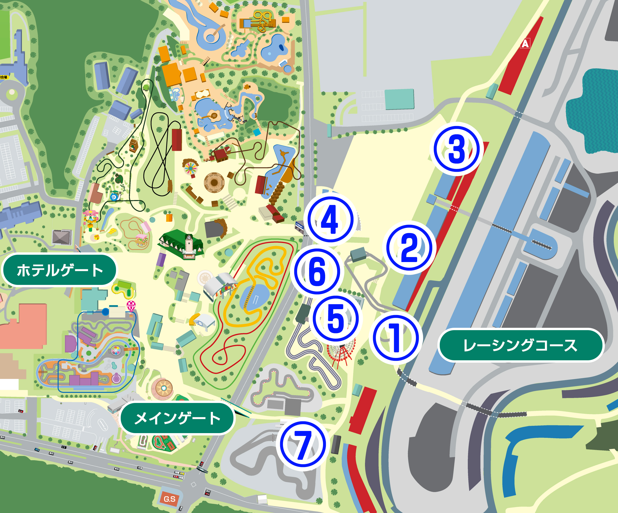 Map of restrooms with diaper changing stations