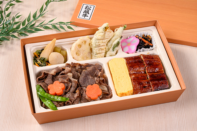 松阪牛すき焼き煮・鰻丼弁当