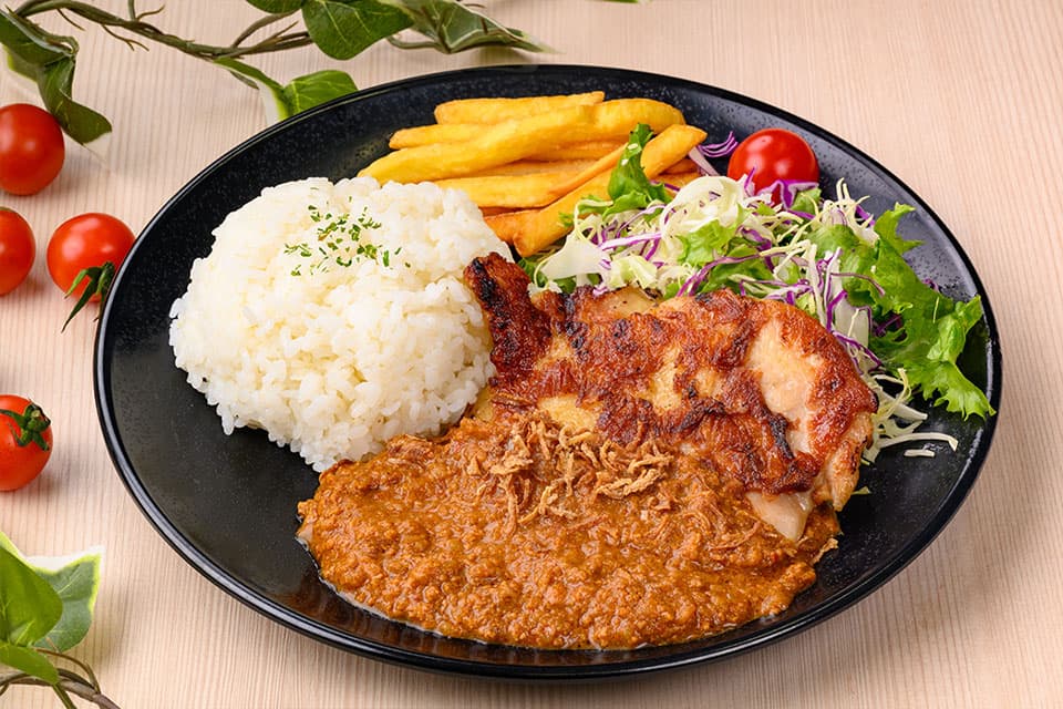 グリルチキンのキーマカレープレート
