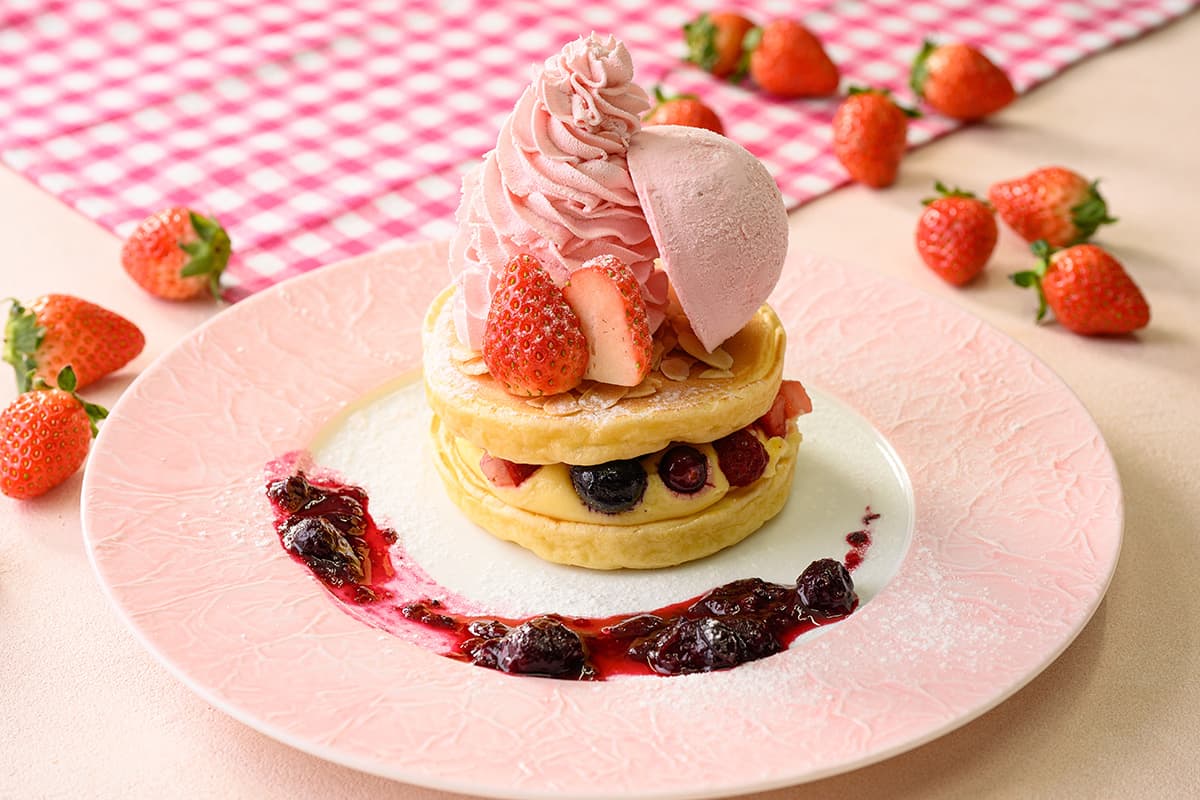 いちご尽くしパンケーキ