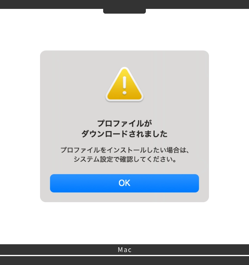 「OK」を選択