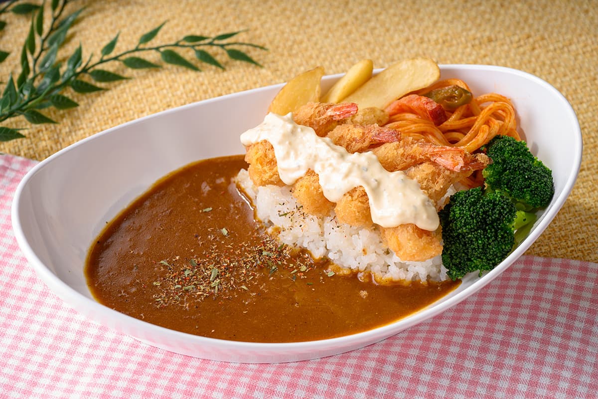 塔塔醬炸蝦咖哩套餐