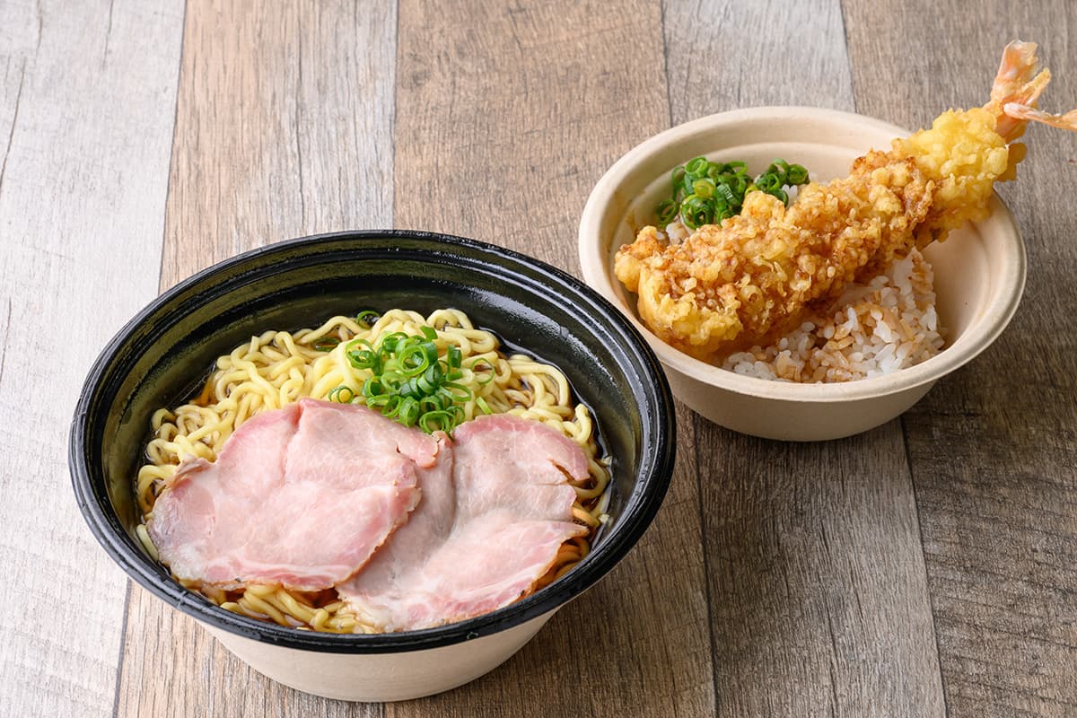 中華麵 迷你炸蝦蓋飯套餐