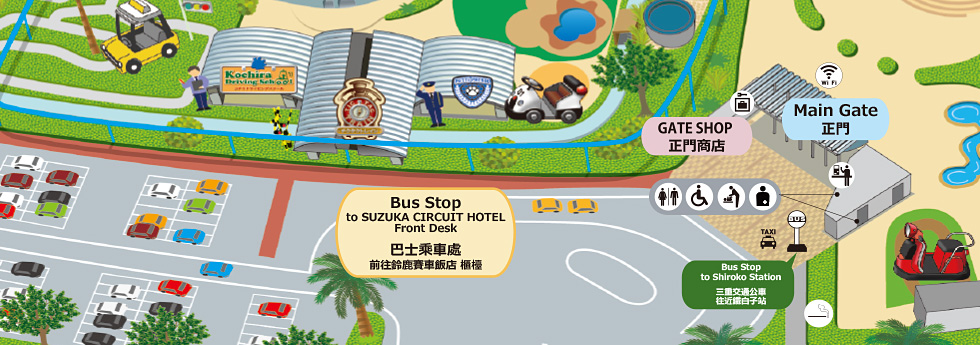 正門上下車地點地圖