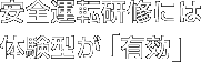 安全駕駛訓練以體驗型為「有效」