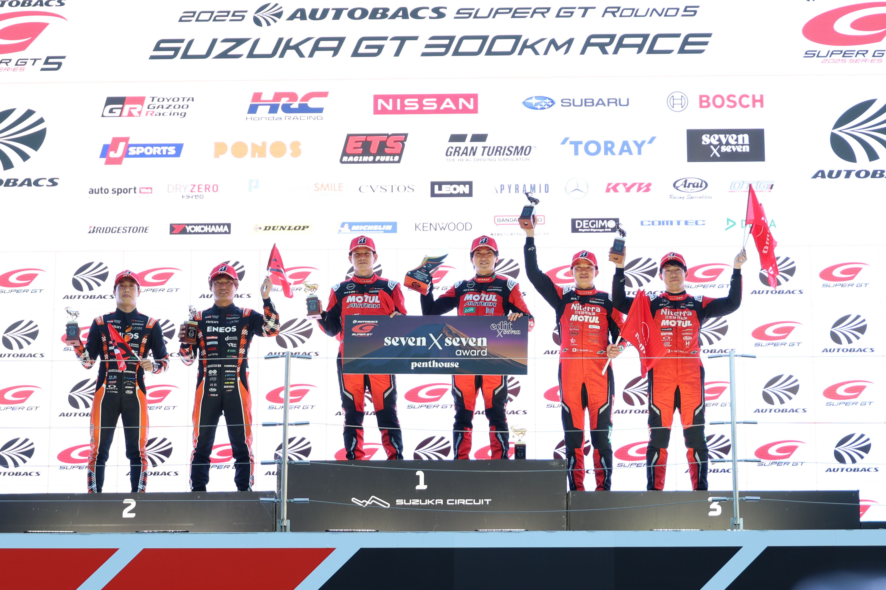 2025 AUTOBACS SUPER GT Round5 SUZUKA GT 300km RACE GT500組頒獎典禮情況